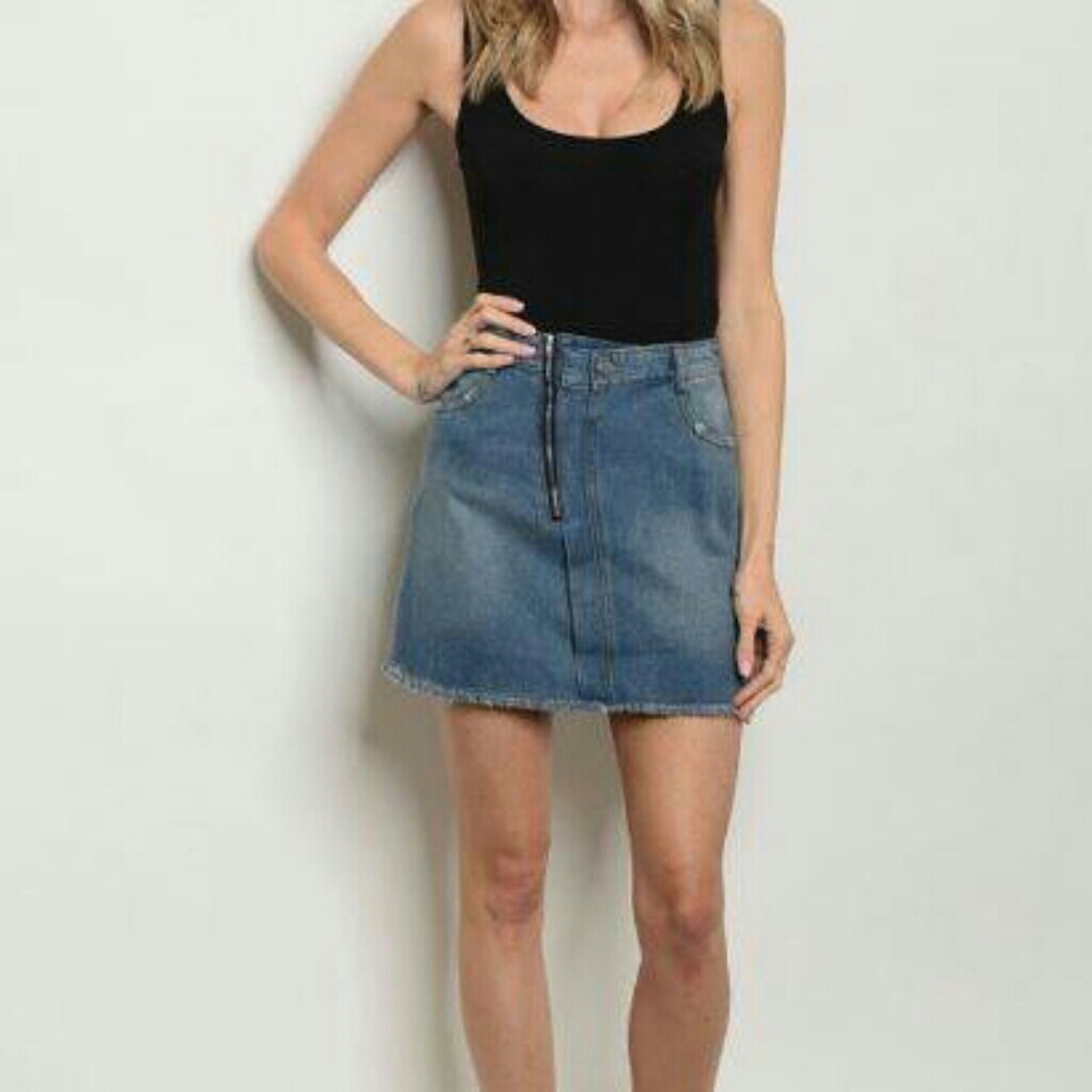 Denim mini skirt